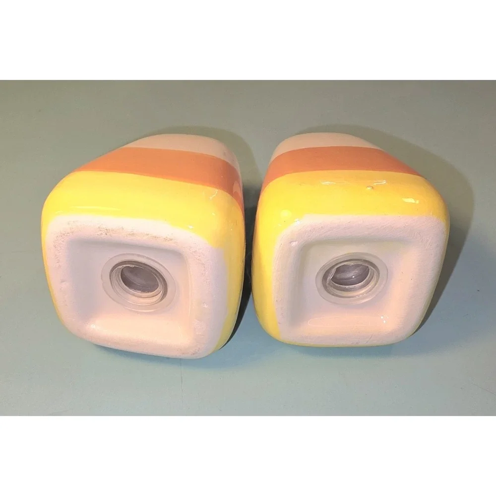 Retro Candy Corn Salt & Pepper Shakers Halloween Fall Summeroween Boo Bucket